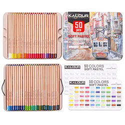 1 Set 50pcs Soft Pastel Colored Pencils Set Wood Skin Pastel Color Pencils Drawing Sketch Pencil Kit For Artist Writing Tools