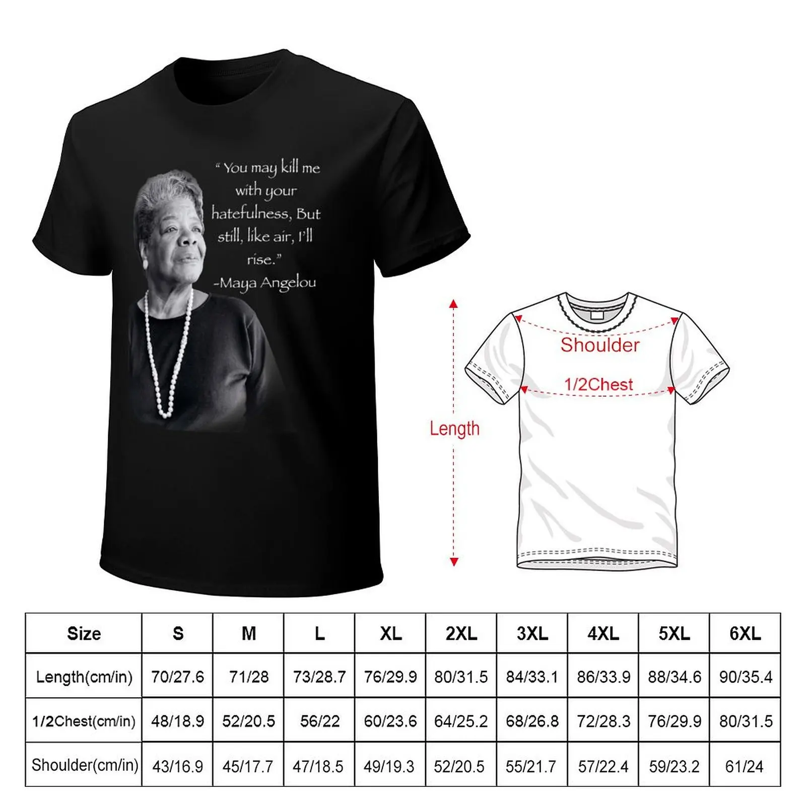 Maya Angelou T-Shirt sweat anime clothes graphic t shirts vintage t shirts luxury clothes men