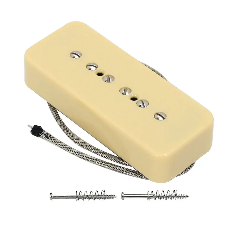 

1PCS Soap Bar P90 Alnico 5 Single Coil LP P 90 Guitar Bridge Pickup Cream