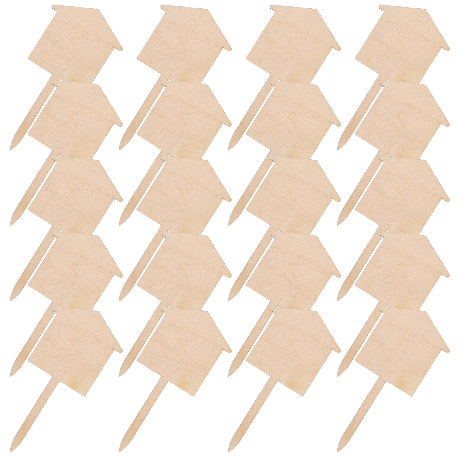 

50pcs Wooden Labels Blank Name Tags for Flower Bed Pot Gardening Stakes Gardening Stakes Decorations Plant Markers