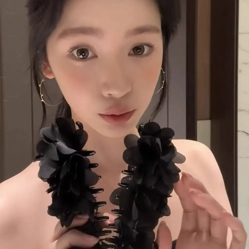 

Hair Accessories Bohemian Style Banana Hair Claw Romantic Elegant Shark Clip Mermaid Style Flower Hairgrips Summer Vacation