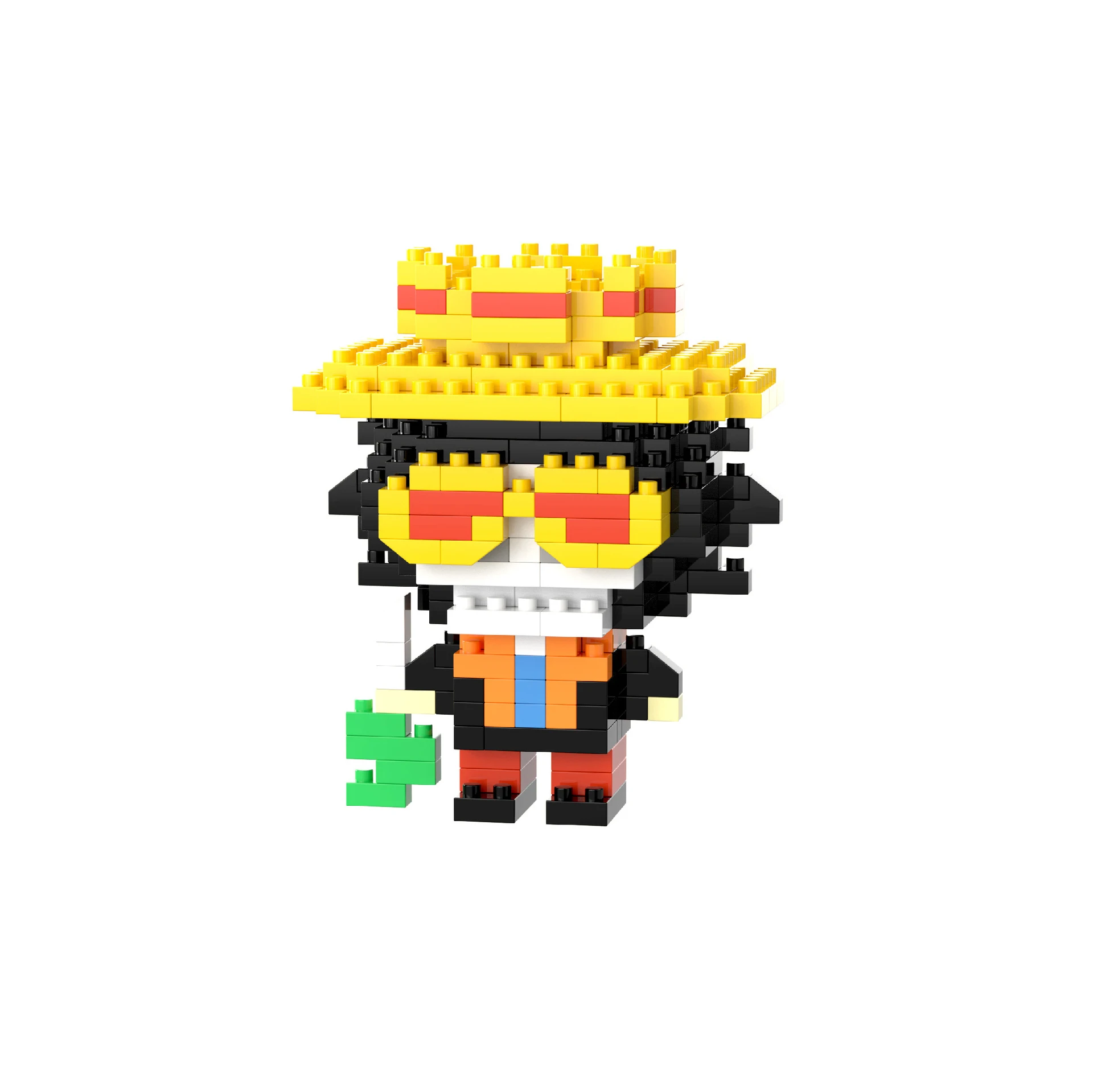 New One Piece Building Block Toys Luffy Zoro Cartoon Character Building Assembled Toys for Children Gifts 3D Puzzle Toys Gifts