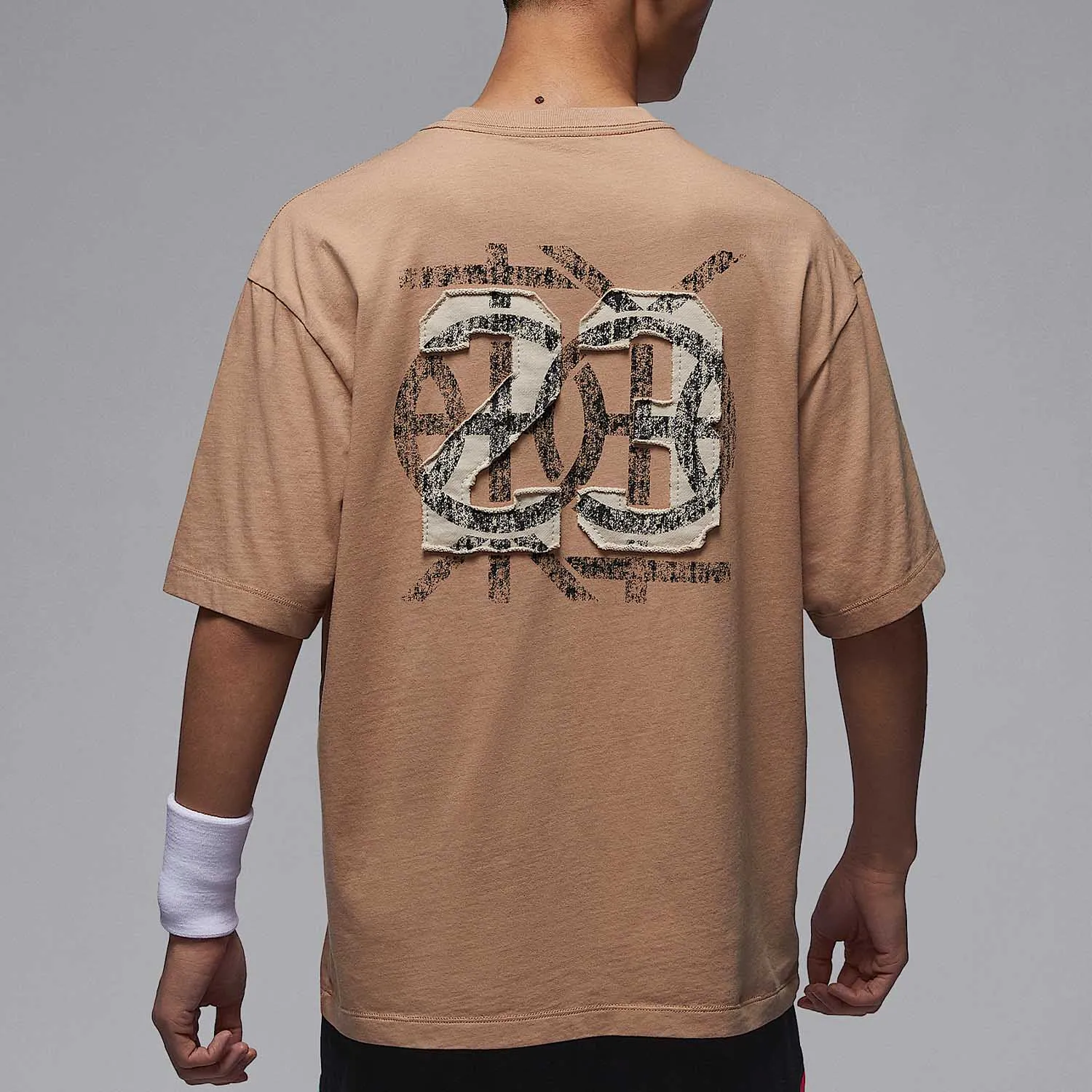 Nike genuine JORDAN men's sports retro printed knitted short sleeved shirt HV1257-200