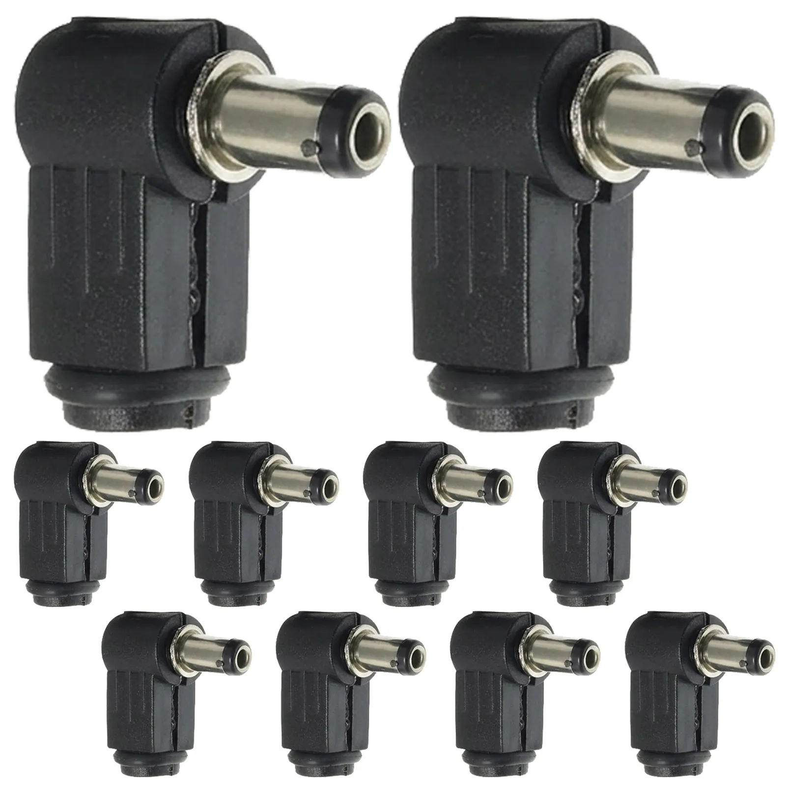 10Pcs Dc Power Jack Socket Right Angle 90 Degree 1x0.8 Inch Pcb Mount Compact Elbow Power Plug for Security Camera DIY Circuit