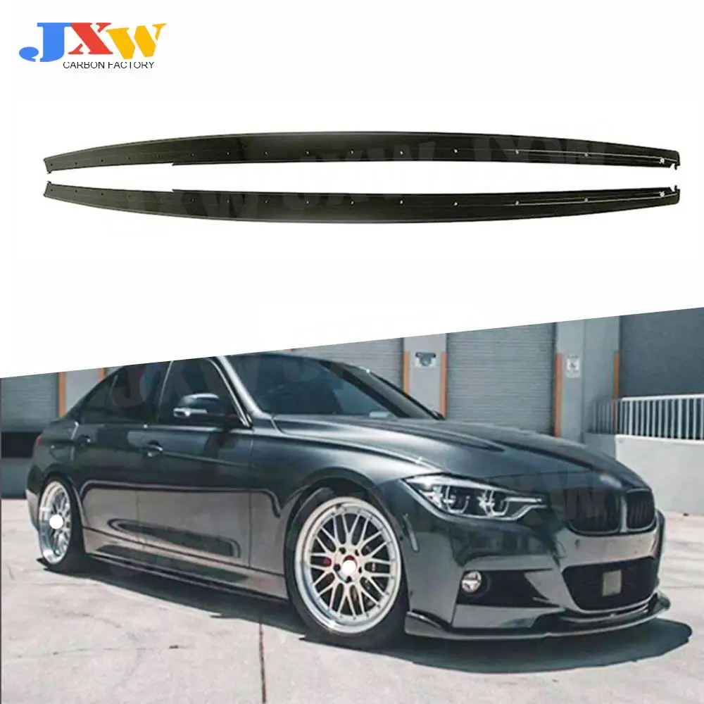 

Carbon fiber Side Skirt Extension Rocker Panel Body Kit Lip Splitters For For BMW 3 series F30 2012-2018