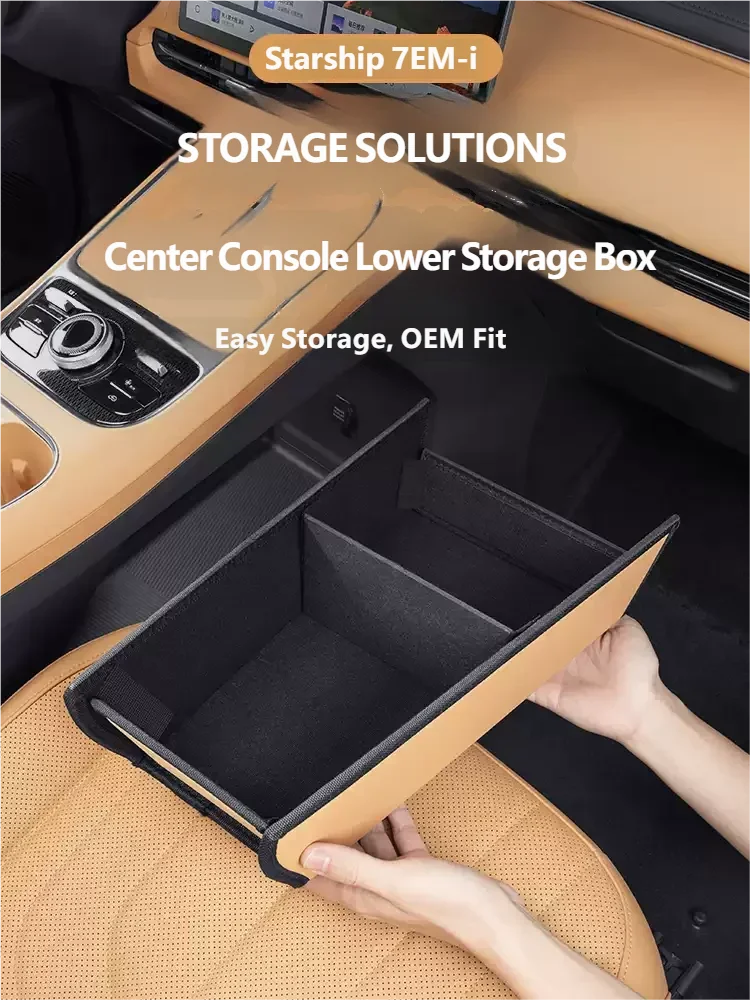 

Car Armrest Storage Box Center Console Organizer Interior Accessories For Geely Galaxy Starship 7 EM-i Geely EX5 EM-i 2026