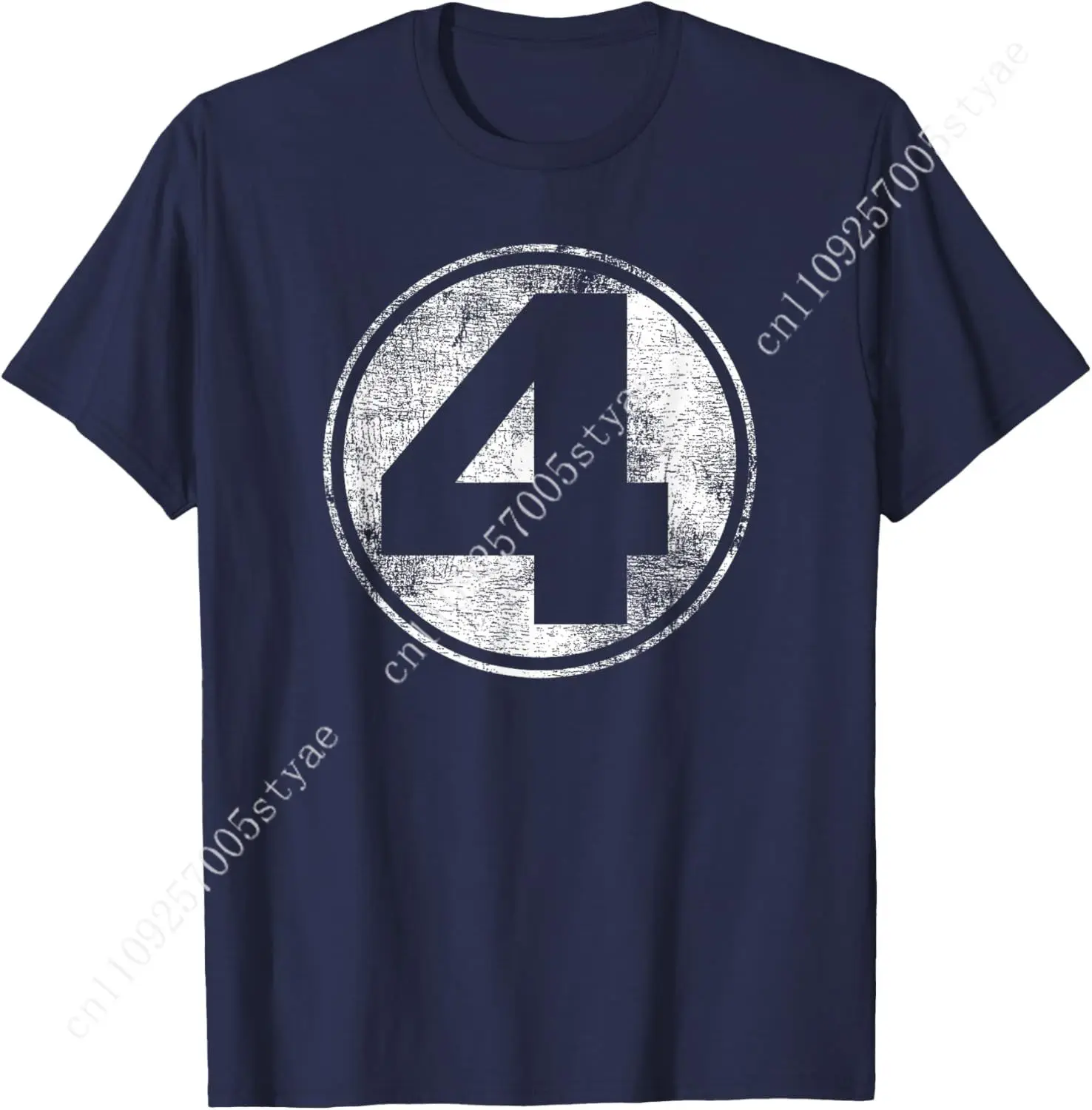 

Marvel Fantastic Four Classic Number 4 Distressed Logo T-Shirt