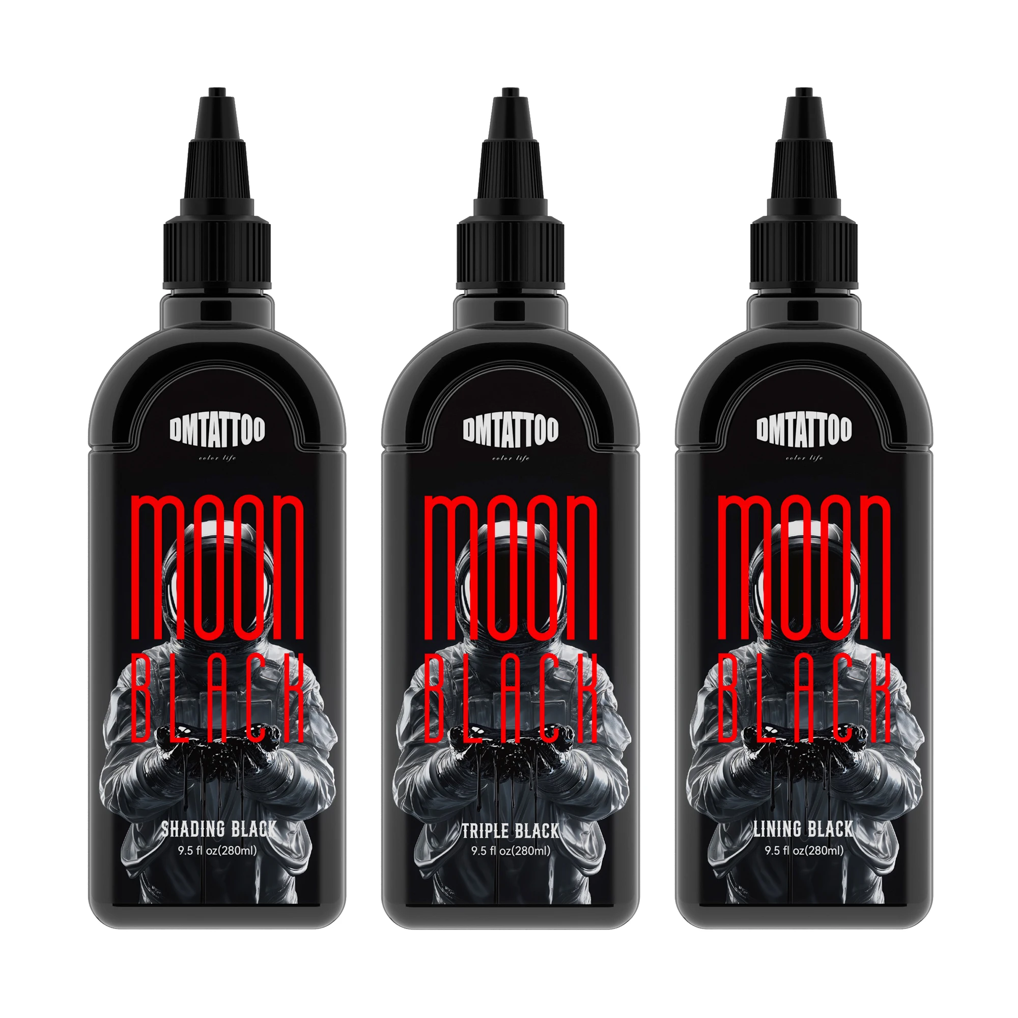 

9.5oz/280ml DM Tattoo Black Ink Triple/ Shading/ Lining Black Pigment Premium Tattoo Ink Drawing Teng Black Tattoo Materia ﻿