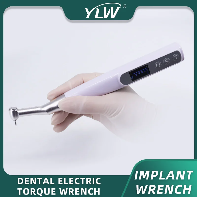 Dental Electric Torque Wrench Implant System Motor 16:1 Wireless 360° Rotated 50Ncm 50rpm Screwdriver Dentistry up to 16500rpm