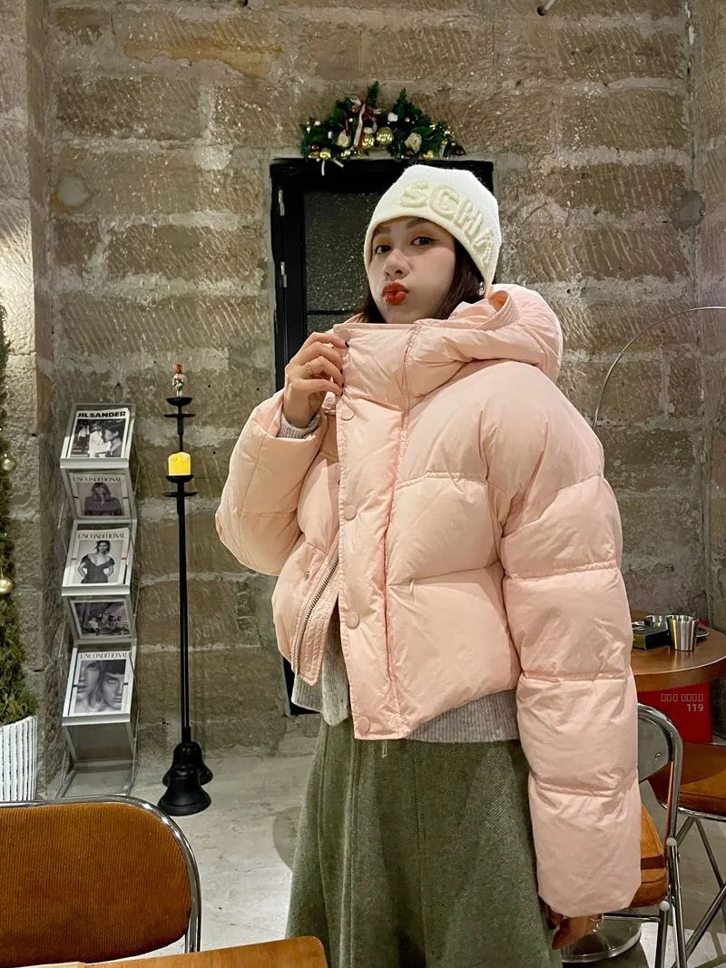 

Женская пуховая куртка Heidy с капюшоном и карамельной тканью, губная помада Poer Briti Sle, ветровка для поездок на работу