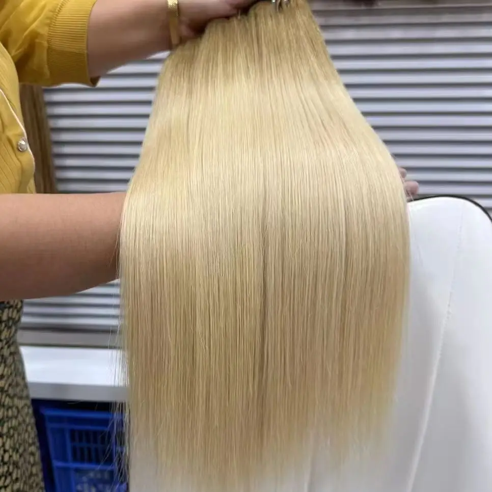 وصلات لحمة شعر برازيلية من في بيوتي 613 #   الفضة #   حزم وصلات شعر بشري ريمي طبيعي مفرود للنساء والفتيات
