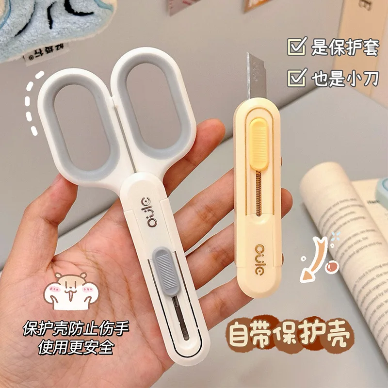 Forbici Coltello artistico Carta di sicurezza fatta a mano per uso domestico Multifunzionale portatile Smontaggio Taglio antiaderente espresso