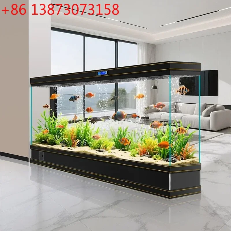 

Household fish tank living room 2026 new large ecological water-free screen against the wall aquarium