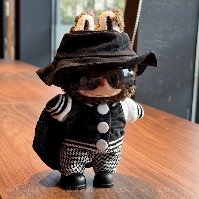 เหมาะสำหรับตุ๊กตาลาบูบูขนาด 17 ซม. เสื้อผ้าตุ๊กตา อุปกรณ์เสริมตุ๊กตา เสื้อโค้ทฤดูใบไม้ร่วงและฤดูหนาว ชุดลำลองสำหรับตุ๊กตา ของขวัญวันหยุด