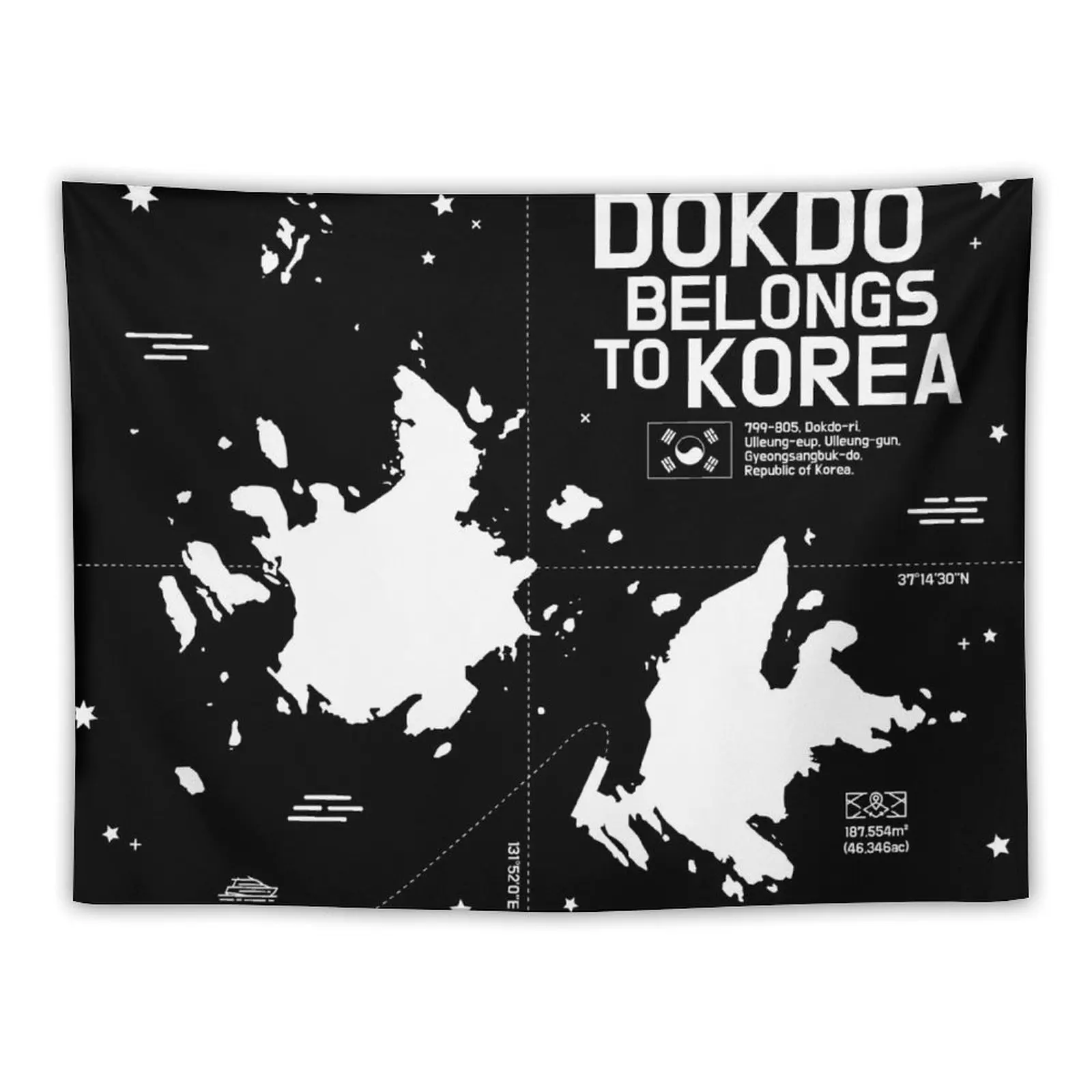 Dokdo Belongs to Korea. Beginning Tapestry Aesthetic Decoration Wall Mural Anime Decor Room Decor Cute Tapestry