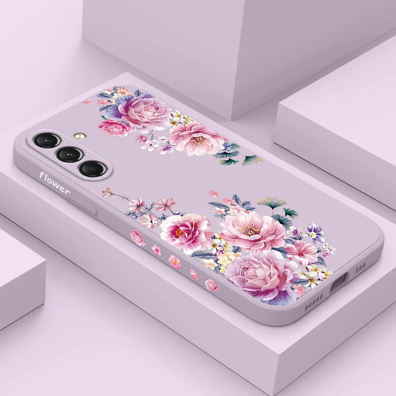 Satin Brocade Phone Case For Samsung Galaxy S24 S23 S22 S21 S20 S10 S10E Ultra Plus FE Note 20 Ultra 10 Plus Cover