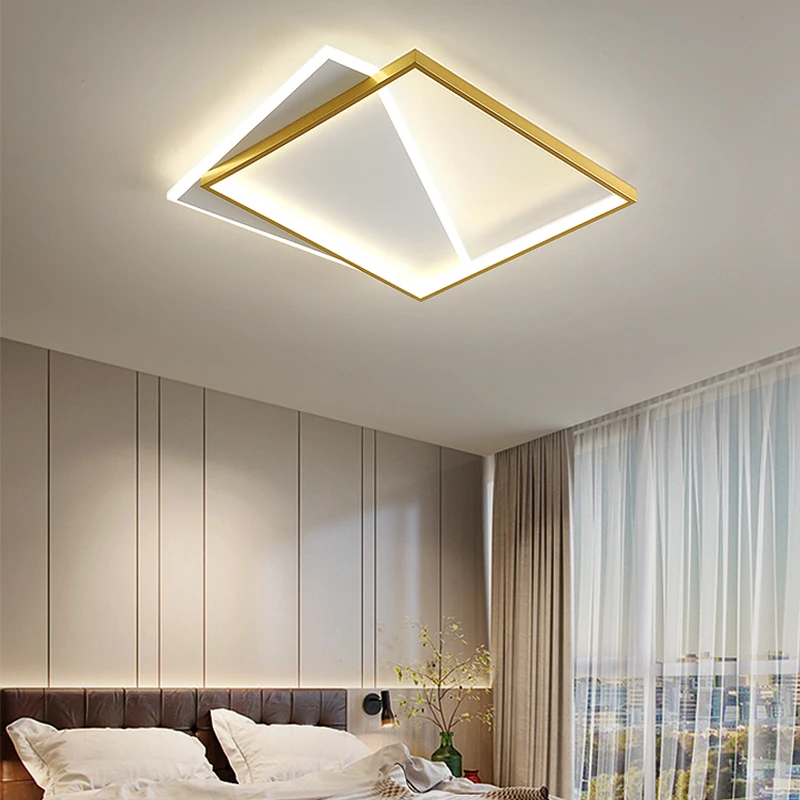 Plafonnier LED au design minimaliste moderne, luminaire décoratif d'intérieur, idéal pour un salon, une chambre à coucher, une salle d'étude ou une salle à manger