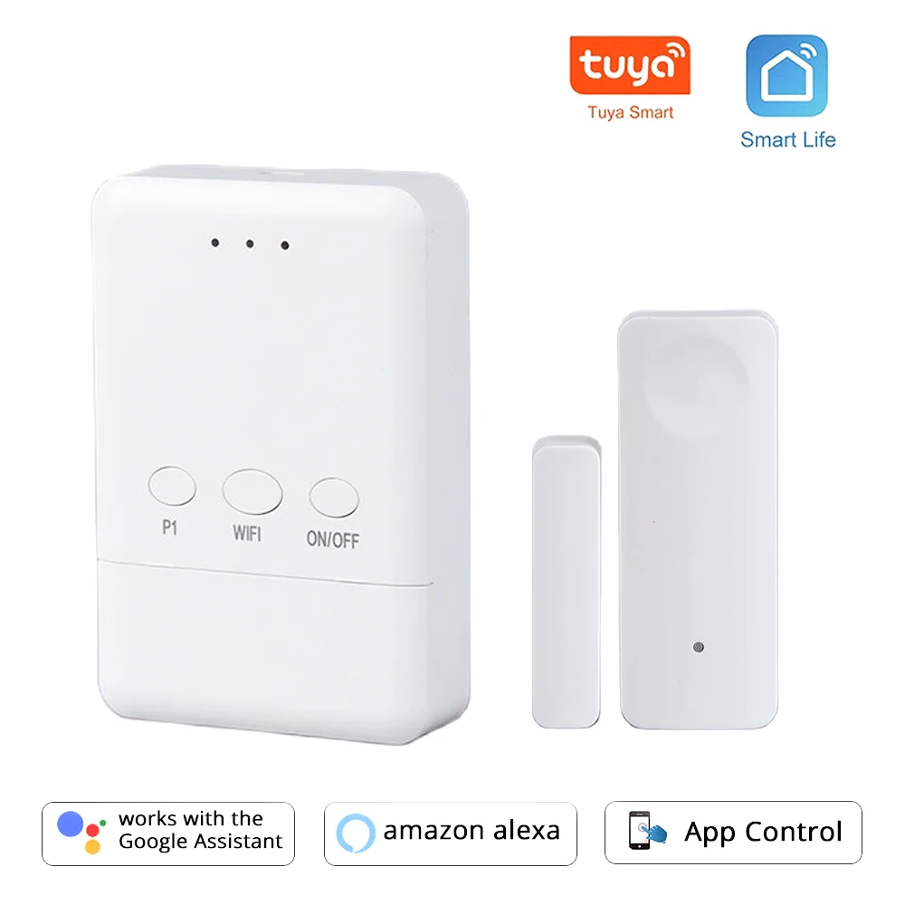 Tuya WiFi inteligentny mechanizm otwierania drzwi garażowych bezprzewodowy czujnik drzwi kompatybilny z UE US Alexa Google Home dla sterownika drzwi garażowych magazynu