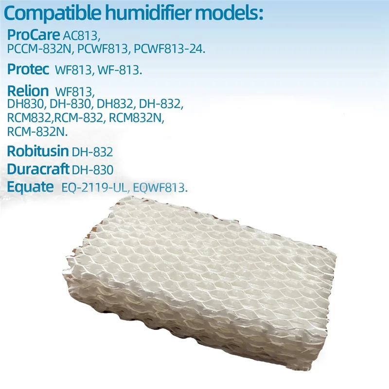 10PCS WF813 Humidifier Filter Humidifier Wick FilterสําหรับRelion WF813 Duracraft HC832 DH-830/DH830