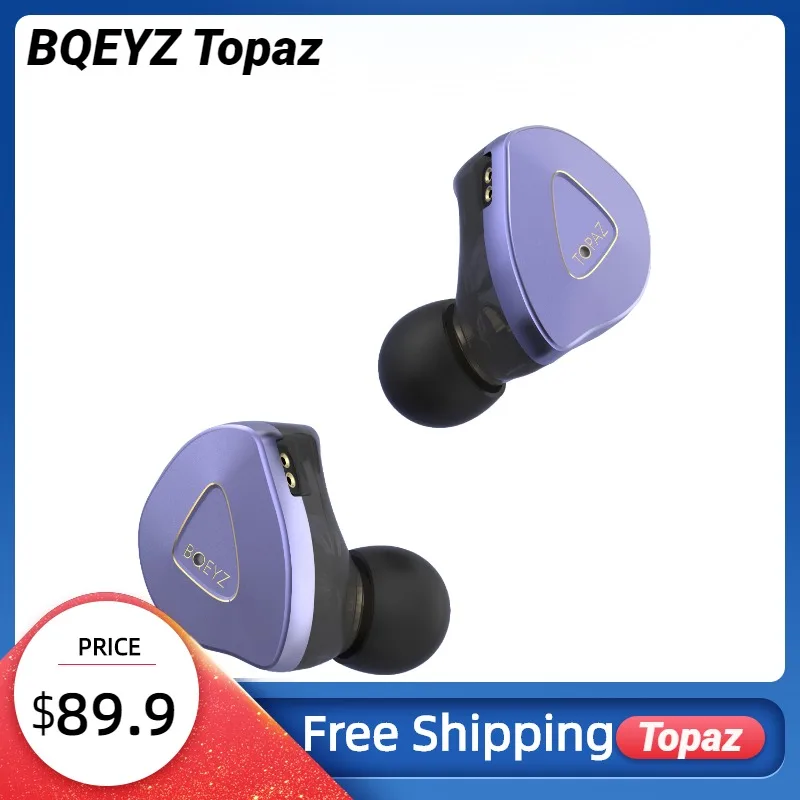 

BQEYZ Topaz In Ear Monitor Dynamic Piezoelectronic Drivers Earphone with Replaceable 0.78 Upgrade Cable