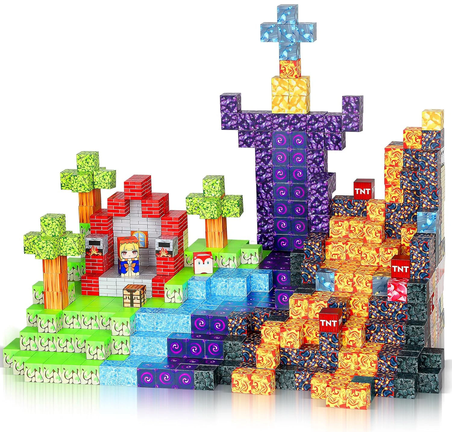 1 st Willekeurige 100- stuks 2025 magnetische blokken. Levendige kleuren, vrij gebouw voor STEM-bouw-speelvaardigheden. Een vakantiecadeau van hoge kwaliteit.