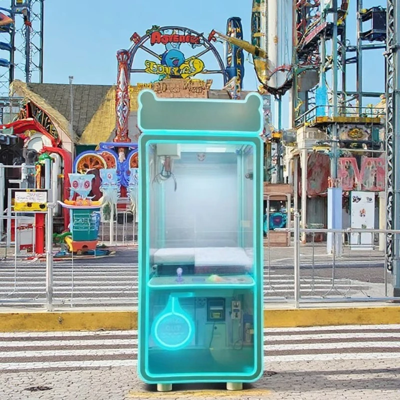Customized Popular Design Coin-Operated Claw Crane Machine Transparent Metal Cabinet For Parent-Child Game Center Entertainment