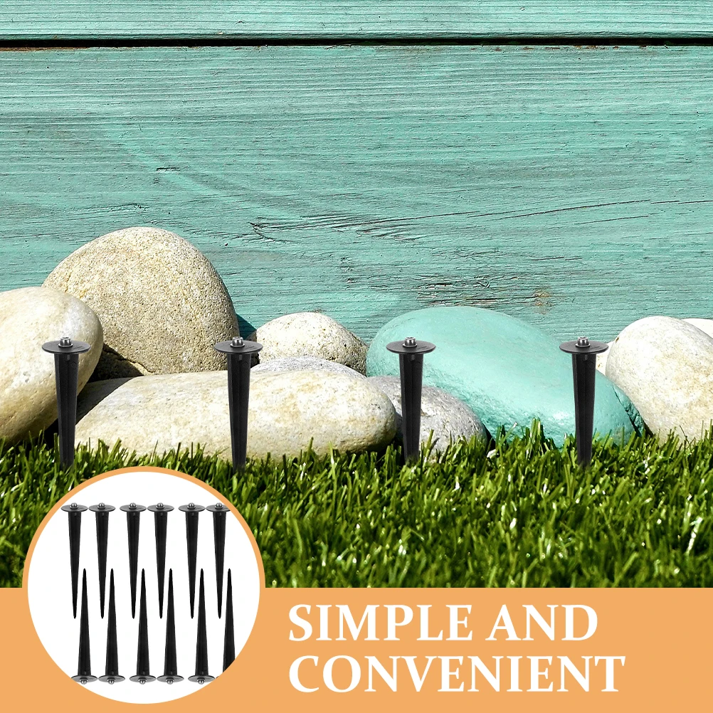 

12Pcs Outdoor Light Stakes Weather Resistant Ground Spikes for Christmas Lights Yard Garden Solar Lamp Fixtures