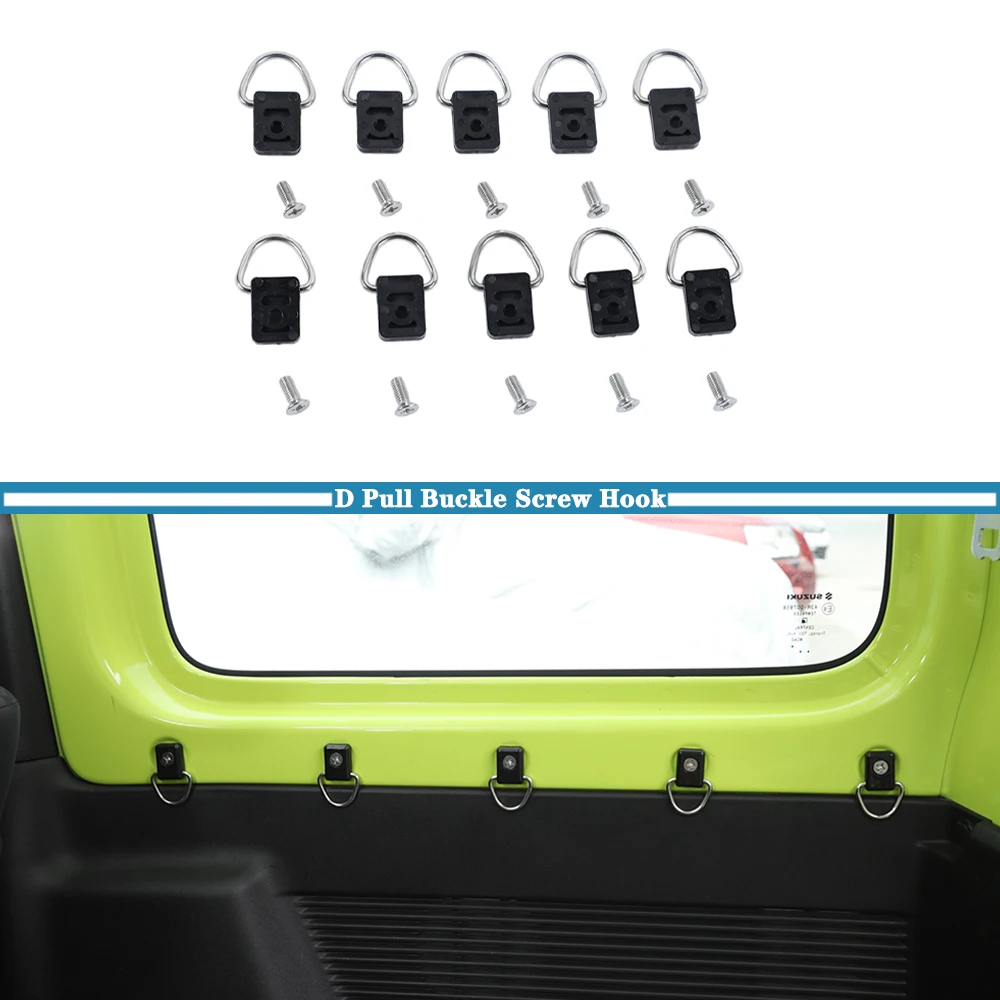 Tail Box Tie-Down D Pull Buckle Screw Hook Seatback Headrest for Suzuki Jimny 2019 2020 2021 2022 2023 JB43 JB64 JB74 Accessory