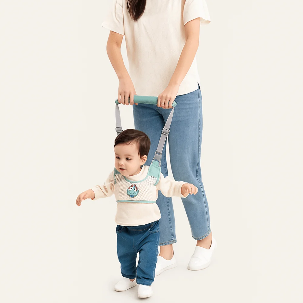 Safety Infant Walker Harness Breathable Adjustable Learning Walk Support Assist Trainer Long Handheld Toddler Assistant Belt
