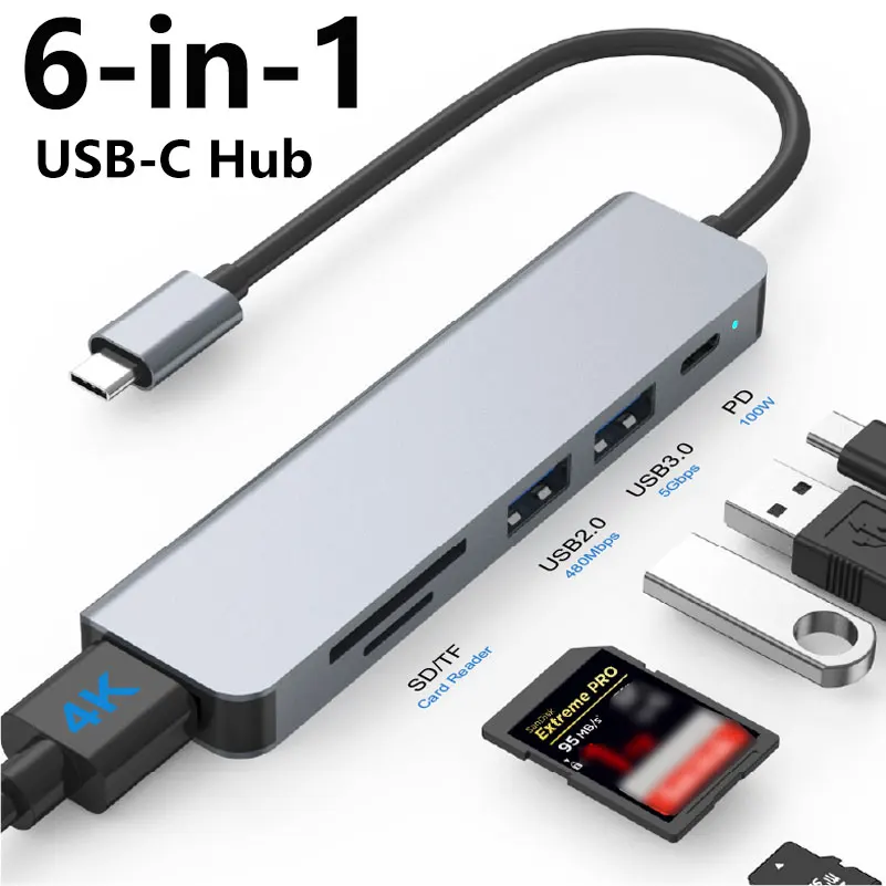 6-In-1 USB-C Hub, 4…