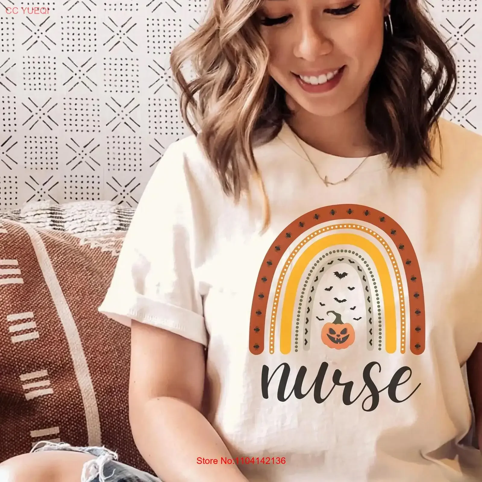 Nurse Halloween T Shirt Nuse Fall Pumpkin Cute Jersey  vintage Washed Comfortable Unisex homme graphic Soft Stylish streetwear