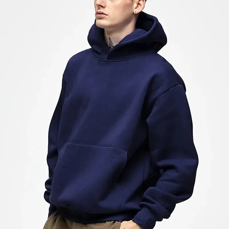 Women's Fleece Hoodie Pullover Sweatshirt Solid Color Kangaroo Pocket Drawstring Casual Warm Winter Fall Soft Top