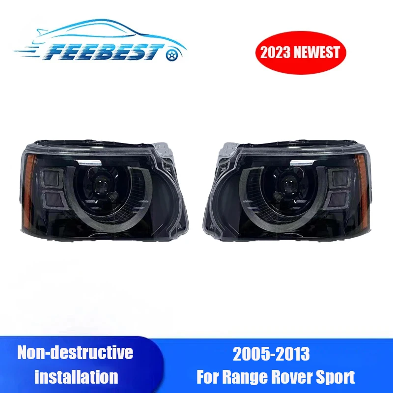 Upgrade Defender Style Headlight Assembly Head Lamp For Land Rover Range Rover Sport 2010-2012 LED Front Lights