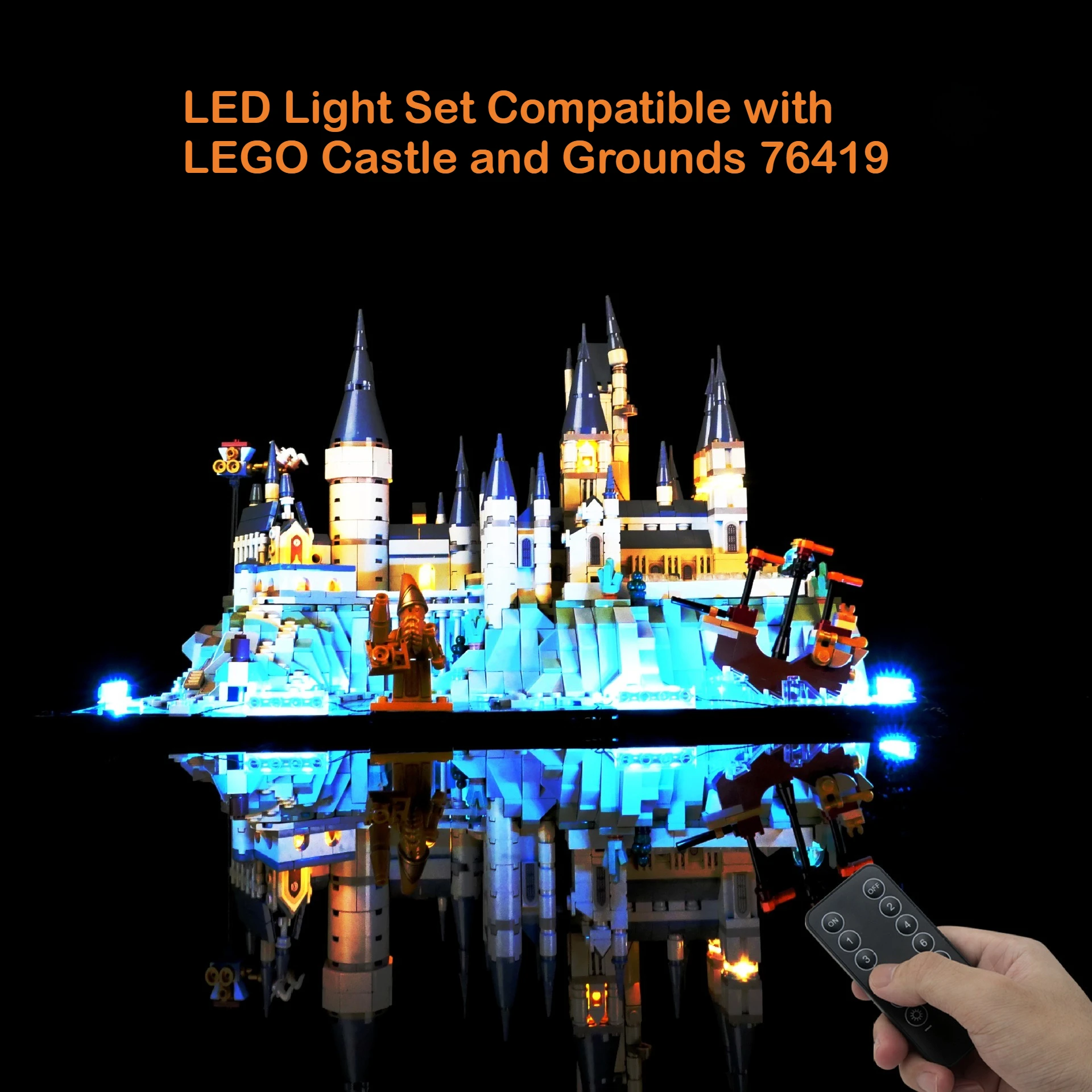 

Not Include Model LED Light Set Compatible with LEGO Castle and Grounds 76419 Building Blocks Bricks DIY Lamp Toys Set
