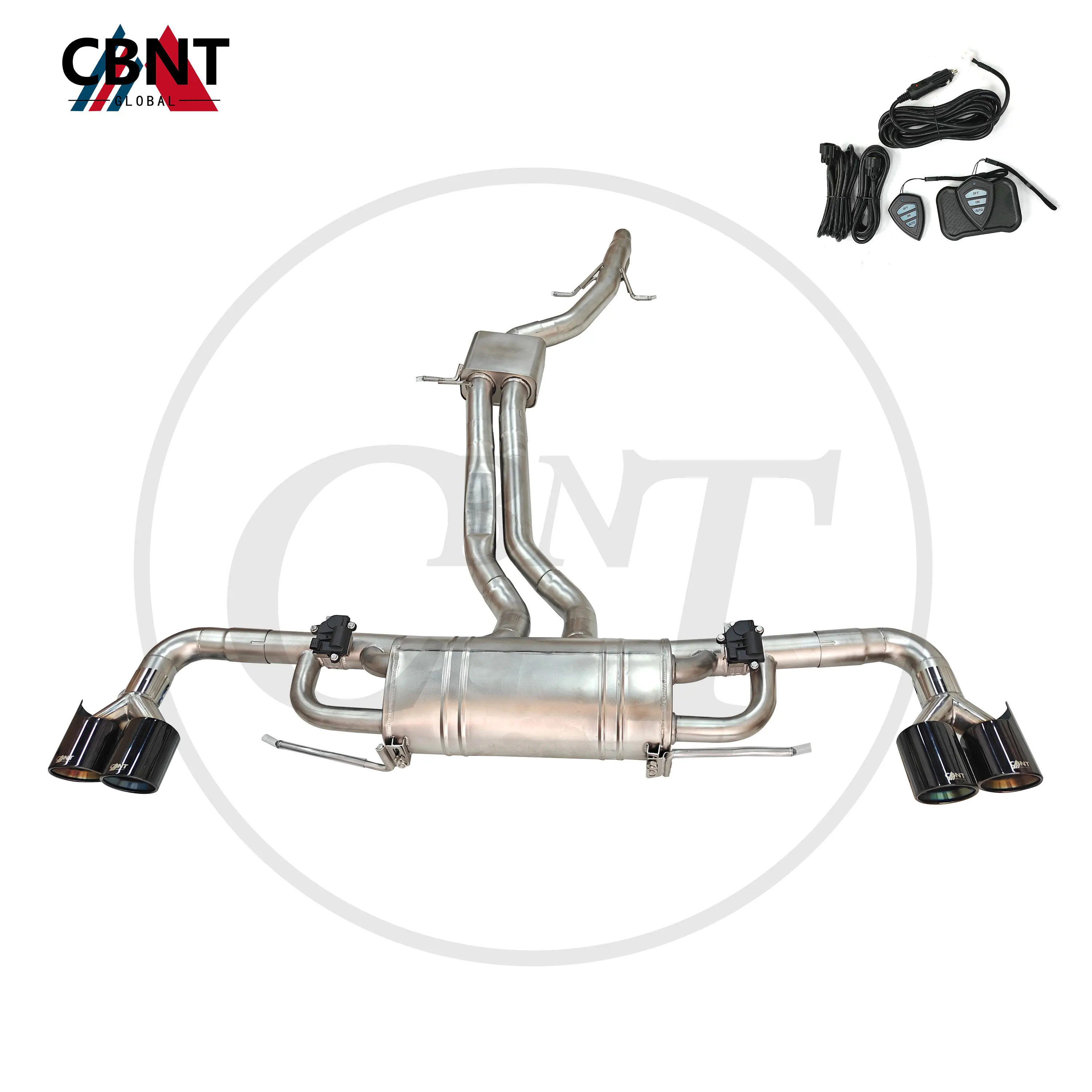 

CBNT Exhaust Catback for Audi Q7 Q8 3.0T 2019- Valvetronic Exhaust Muffler High Quality SS304 Tuning Valved Exhaust Systems