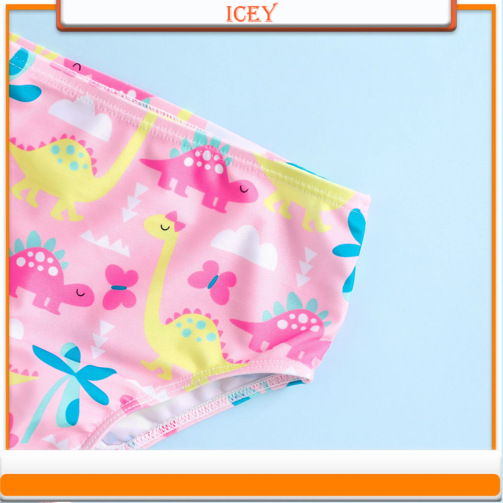 الفتيات الصيف ملابس السباحة الجديدة مجموعة فتاة صغيرة مثير بيكيني سبليت 2 قطعة ملابس السباحة #4