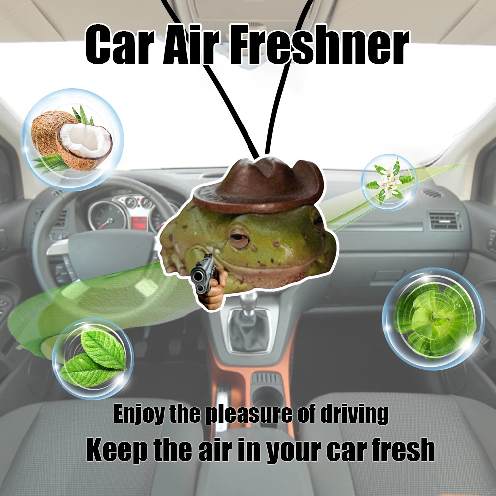 Car Air Freshener | Cowboy Frog Strikes, Refresh Driving Ritual with Fragrance