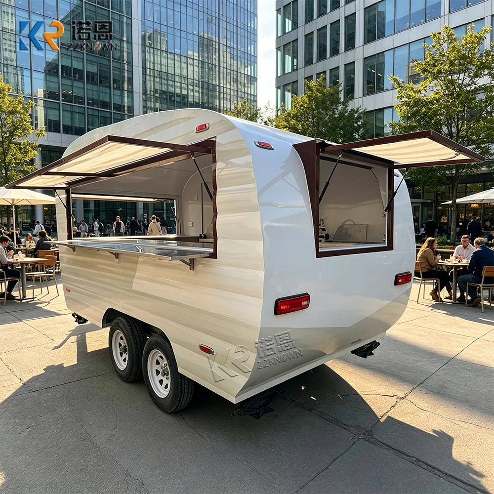 

Customzied Food Truck Trailer with Full Kitchen Coffee Hot Dog Hamburger Cart Caravan Mobile Food Truck
