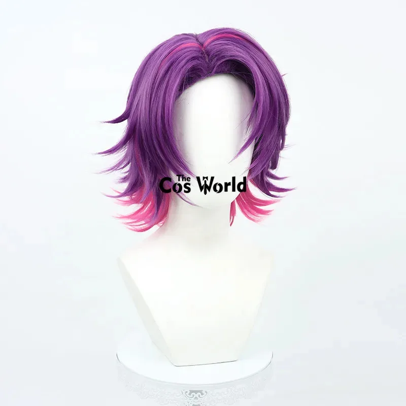 

aaa12 3Virtual YouTuber VTuber Watarai Hibari 30cm Short Anime Cosplay Wigs Fiber Heat Resistant Synthetic Hair + Wig Cap
