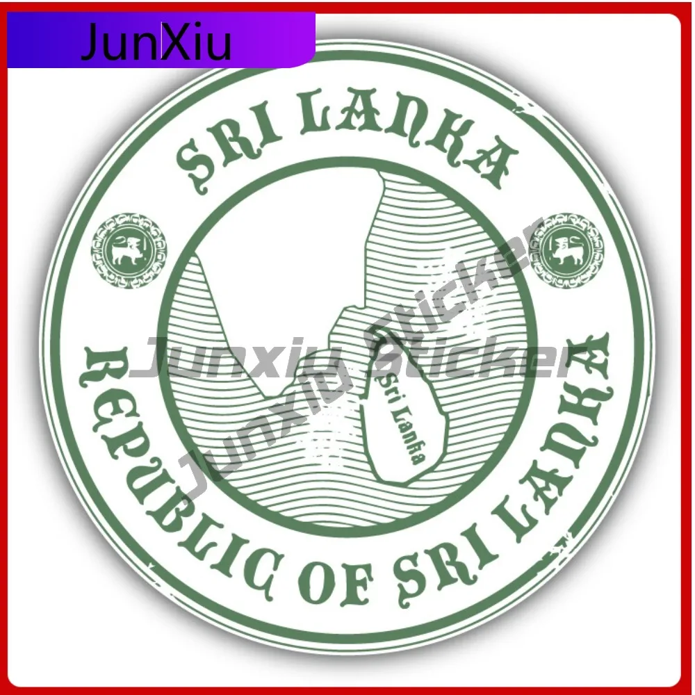 

Sri Lanka Map Creative Sticker Stamp Car Decal Bumper Stickers Anime Style Wall Use For Laptop Surface Car Accessories Anti S