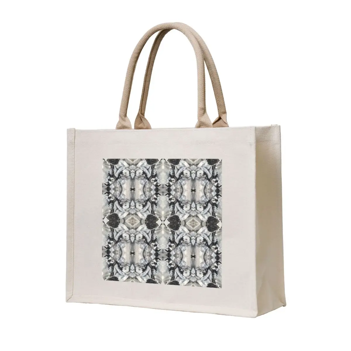 Owl Faces Black and White FotoGami Tile Tote Bag Women's shopper Canvas ecological bags sacs de shopping