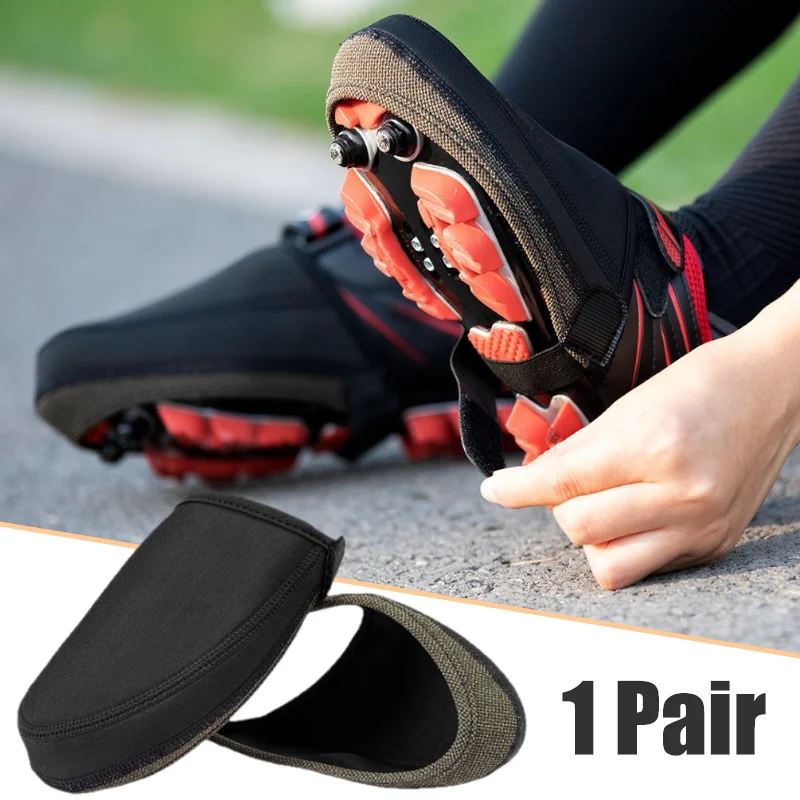 

1 Pair Cycling Shoes Cover Windproof Abrasion Resistant Fabric Keep Warm Half Overshoe MTB Road Bike Bicycle Shoe Covers