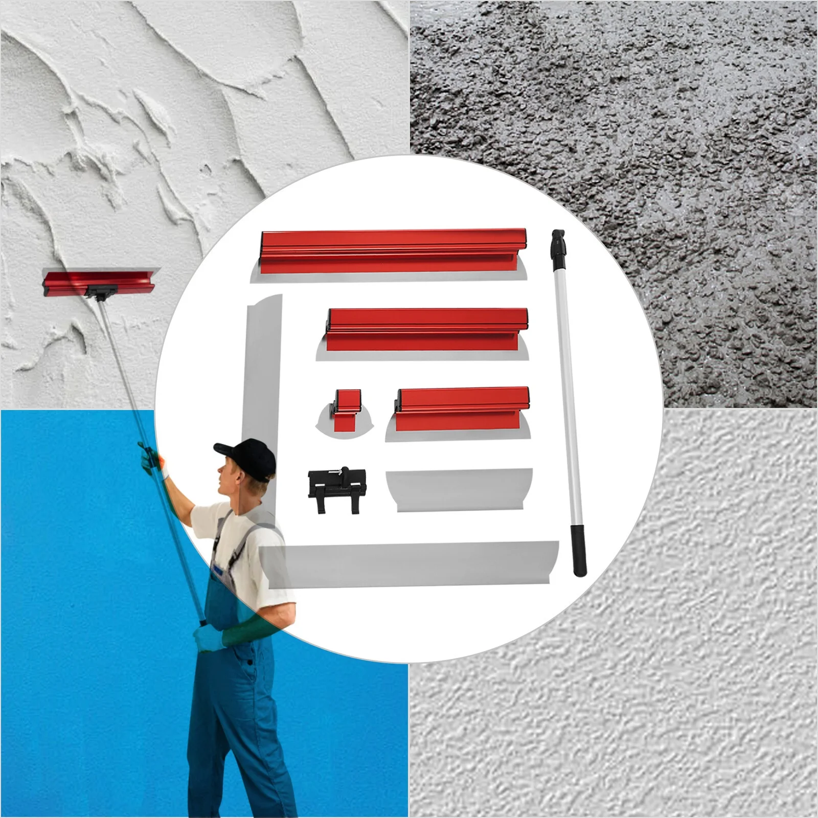 

Набор инструментов BYMAOCAR из нержавеющей стали: шпатель для выравнивания, профессиональный набор лезвий для гипсокартона