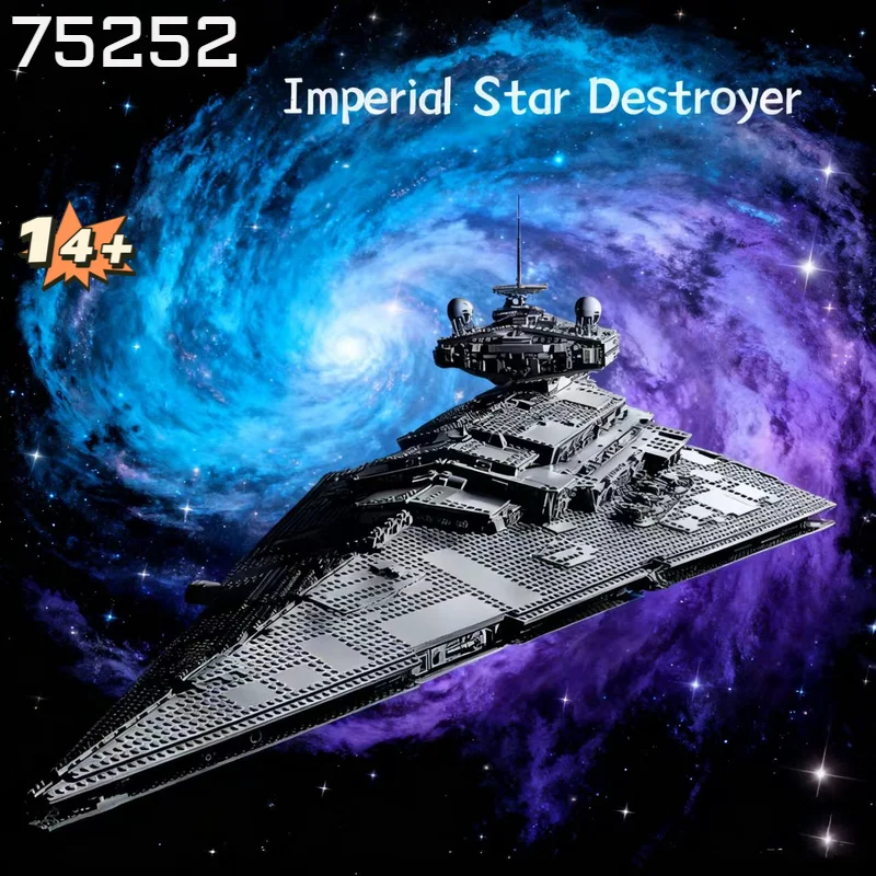 

4784pcs Star Interstellar Conflict Star Destroyer Star Cruiser Galactic Empire Starfighter 75252 Dark Fleetship Building Blocks