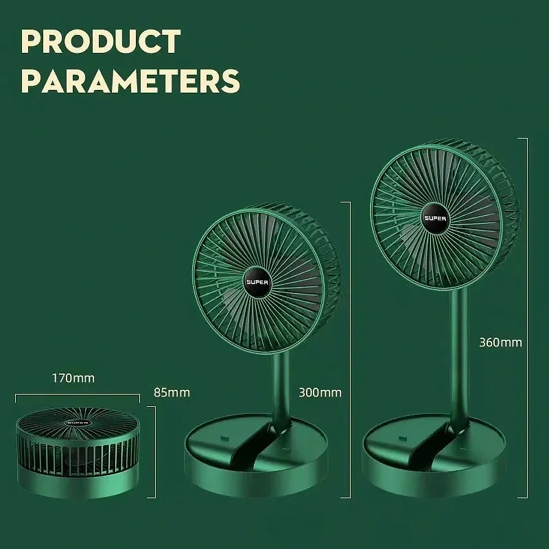 Mini Adjustable Mini Fan Kipas Small Cooling Handy Desk Home Office Table Battery USB Rechargeable Portable New Kipas