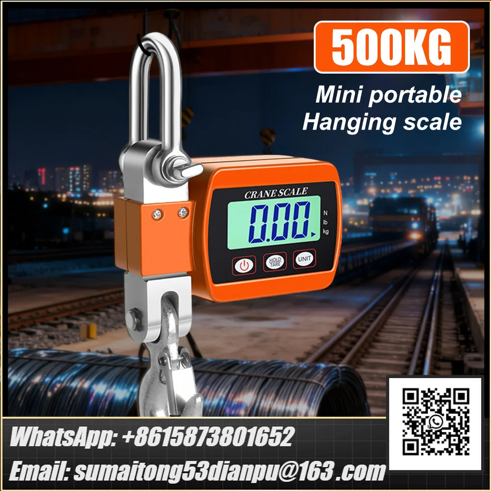 Digital Scale Crane 0.05-500kg Portable Industrial Electronic Heavy Duty Weight Hook-Hanging