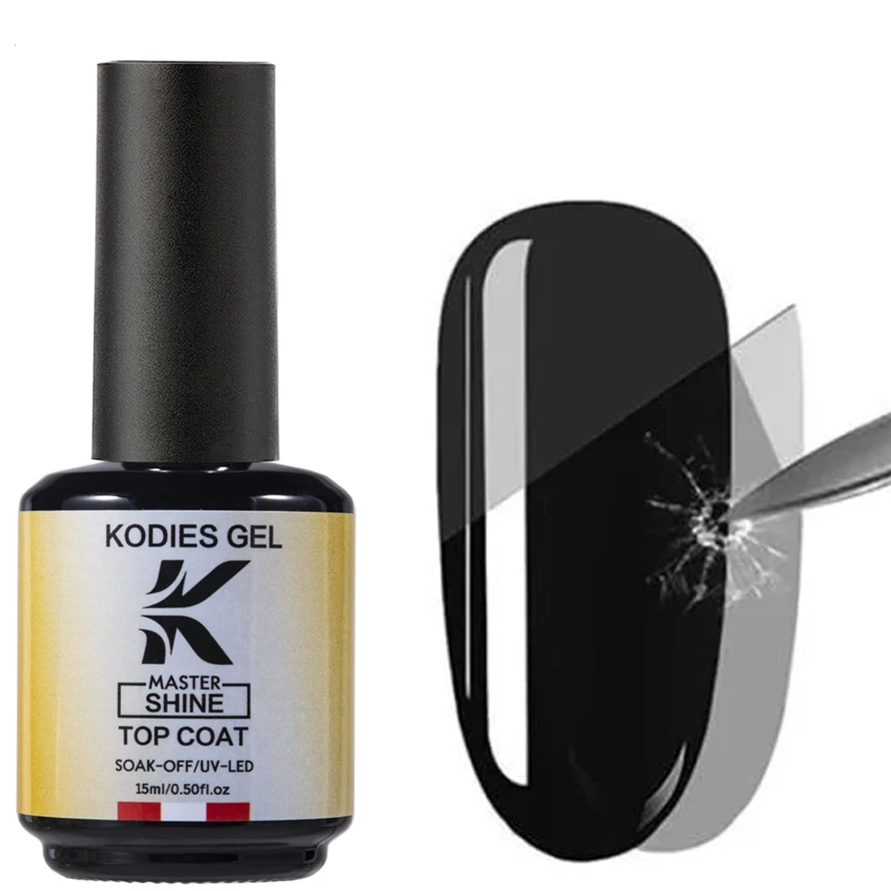 KODIES GEL Super Shine couche de finition Gel vernis à ongles fort dur couche de finition Semi Permanent UV vernis tremper Nail Art Gel fonctionnel