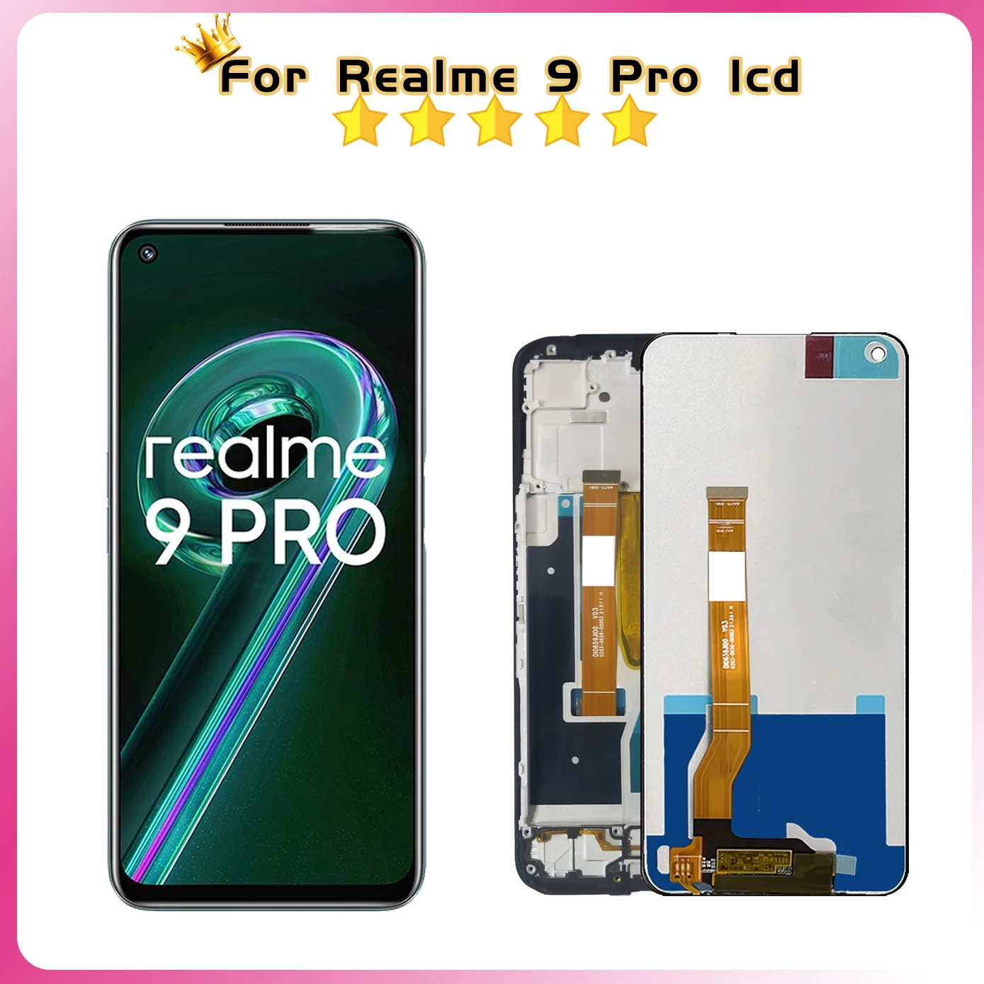 High quality Screen For Oppo Realme 9 Pro 9Pro LCD Display Screen Touch Panel Digitizer For Realme9 Pro RMX3471 RMX3472 LCD Fram