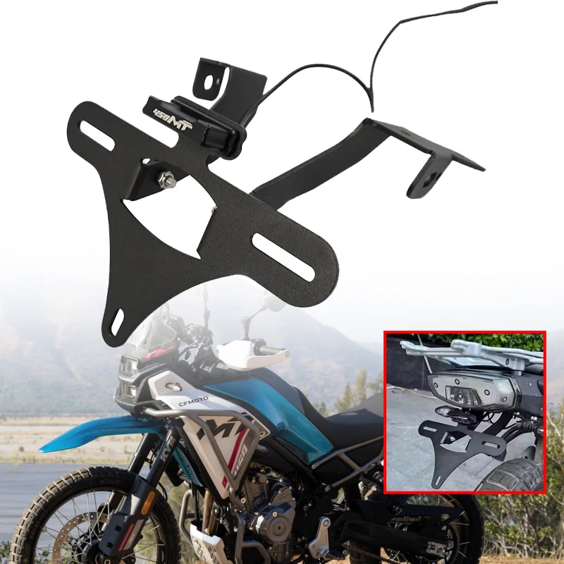

Fit For CFMOTO CF450MT 450MT 450 MT 2024 2025 Motorcycle Accessories License Plate Holder Fender Eliminator Registration Bracket