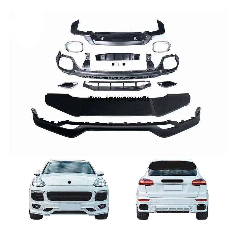 

For 2015-2017 Cayenne Car Modification Upgrade Front Bumper Front Lip GTS Rear Bumper Rear Lip
